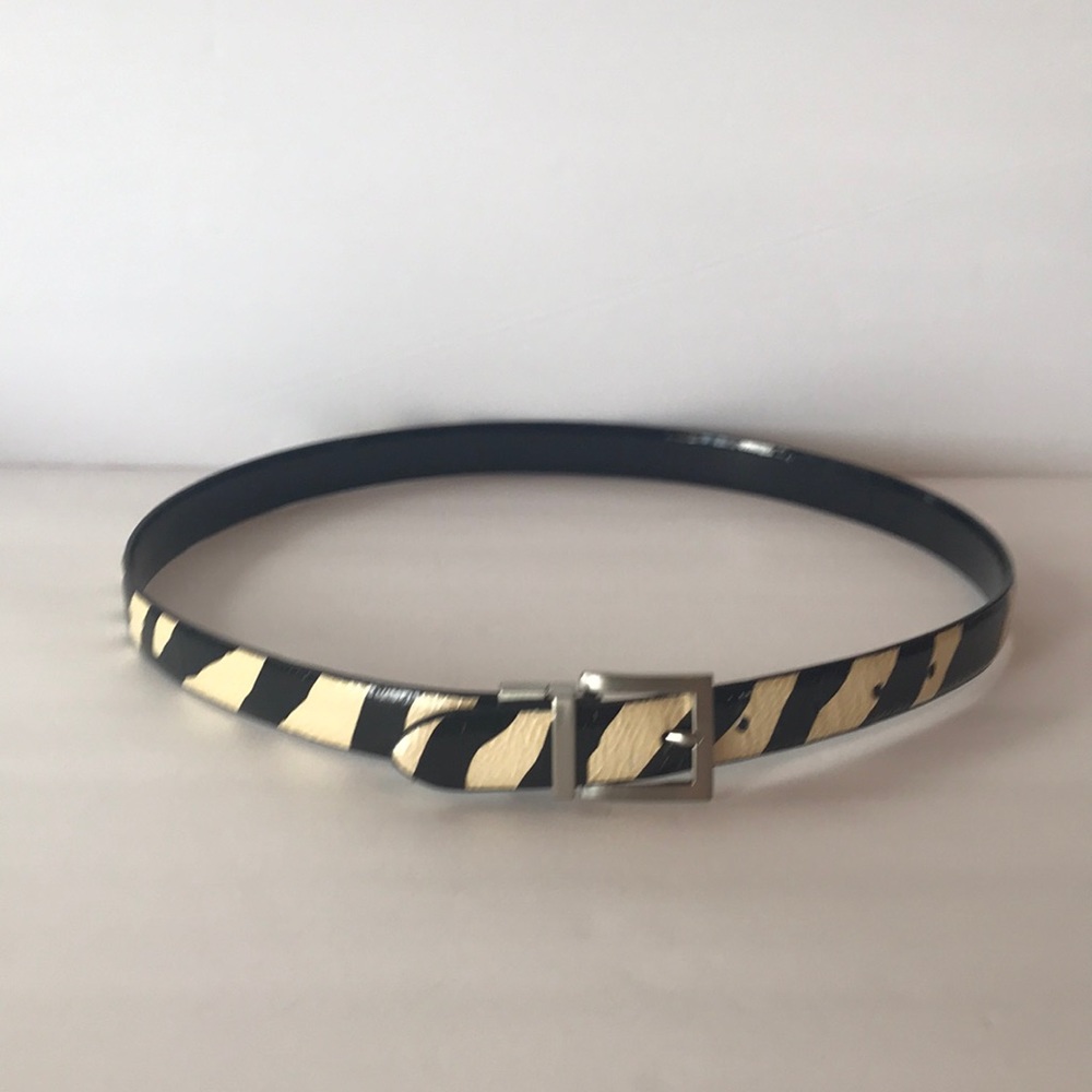 Zebra Print Reversible Black Belt